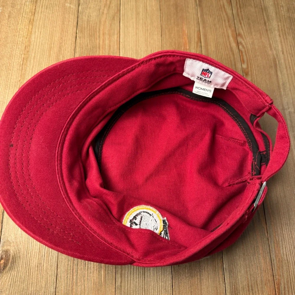 NFL Washington Redskins Womens Red Military‎ Cap Hat Sequin Logo Adjustable